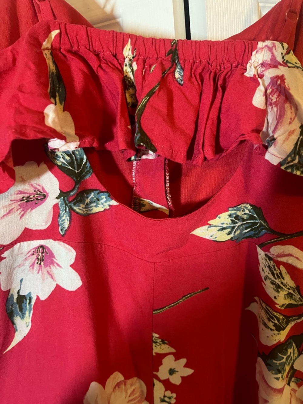 Beautiful Band of Gypsies red floral buttoned dress size Small - Picture 14 of 15